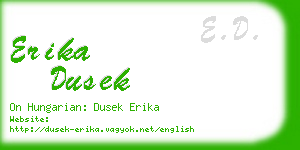 erika dusek business card